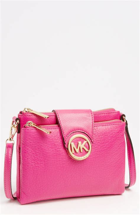 michael kors crossbody pink with silver chain|Michael Kors pink suitcase.